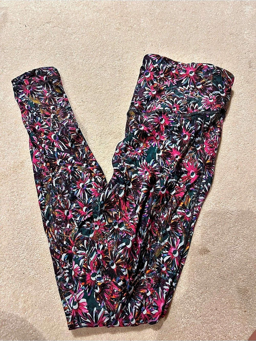 Lululemon Base Pace High-Rise Fleece Tight 28" Floral Leggings